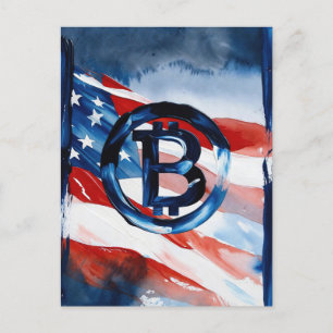 America Bitcoin (Painting No. 5) Postcard