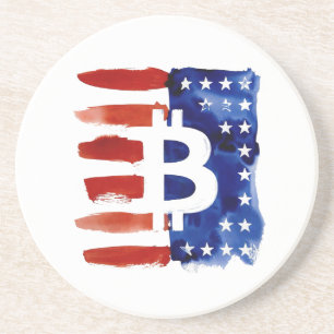 America Bitcoin (Painting No. 8) Coaster