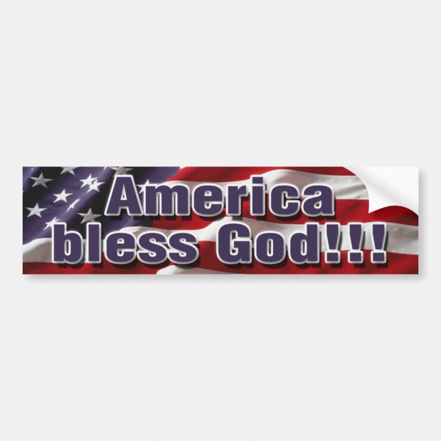 America bless God Bumpersticker Bumper Sticker (Front)