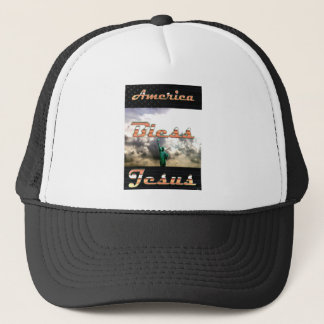 America Bless Jesus Trucker Hat