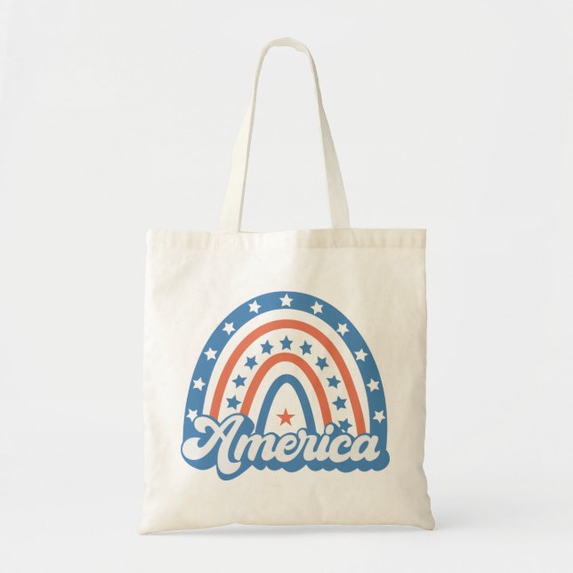 America Boho Retro Tote Bag (Front)