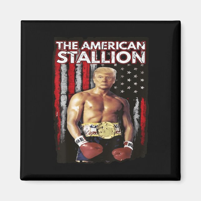 America Boxer Trump Rocky Trump Meme Trump 2024 , Magnet (Front)
