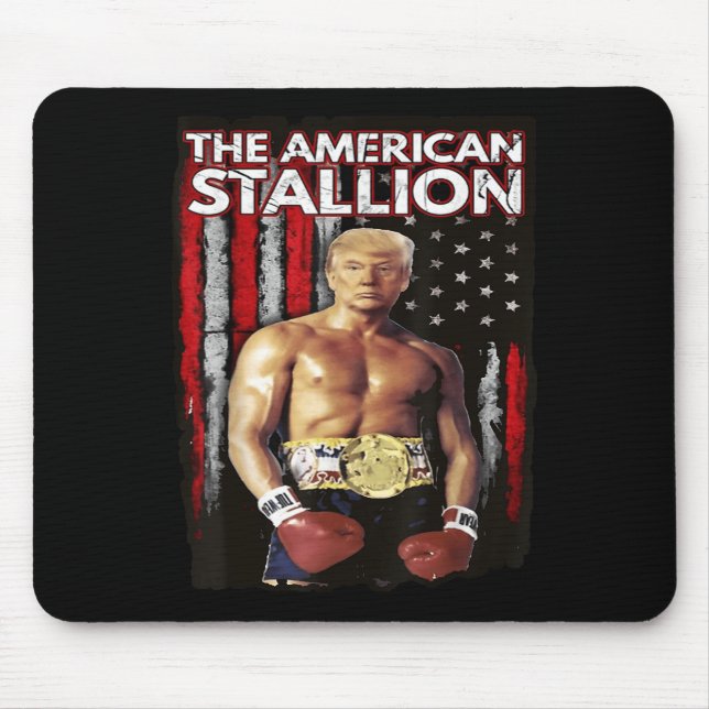 America Boxer Trump Rocky Trump Meme Trump 2024 , Mouse Mat (Front)