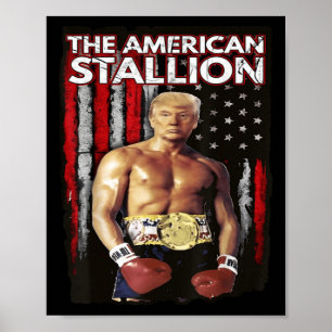 America Boxer Trump Rocky Trump Meme Trump 2024 , Poster
