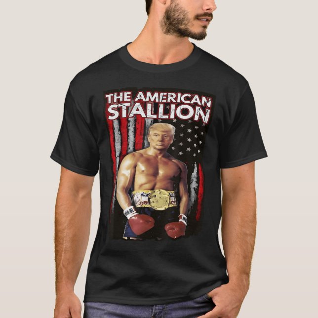 America Boxer Trump Rocky Trump Meme Trump 2024 , T-Shirt (Front)