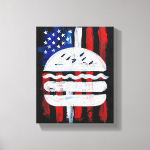 America Burger (Black Painting No. 1) Canvas Print
