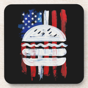 America Burger (Black Painting No. 1) Coaster
