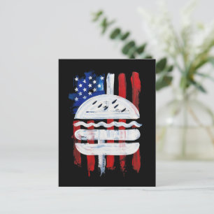 America Burger (Black Painting No. 1) Holiday Postcard
