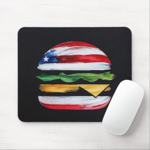 America Burger (Black Painting No. 2) Mouse Mat