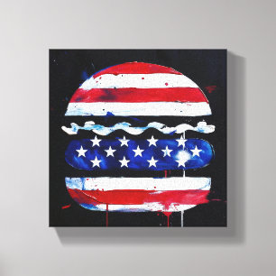 America Burger (Black Painting No. 3) Canvas Print