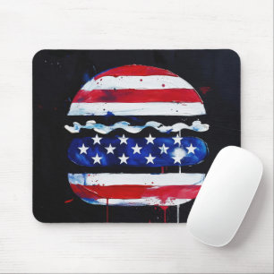 America Burger (Black Painting No. 3) Mouse Mat