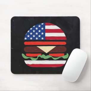 America Burger (Black Painting No. 4) Mouse Mat