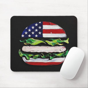 America Burger (Black Painting No. 5) Mouse Mat