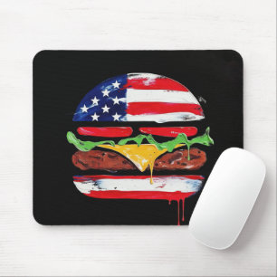 America Burger (Black Painting No. 6) Mouse Mat