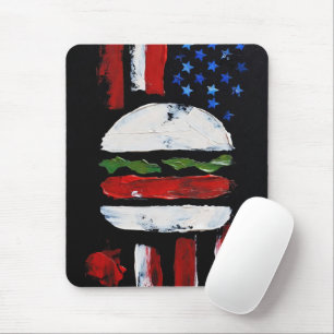 America Burger (Black Painting No. 7) Mouse Mat