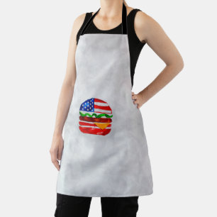 America Burger (White Painting No. 1) Apron