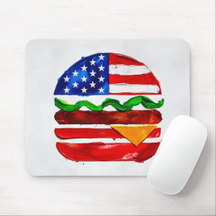 America Burger (White Painting No. 1) Mouse Mat