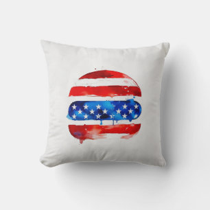 America Burger (White Painting No. 2) Cushion