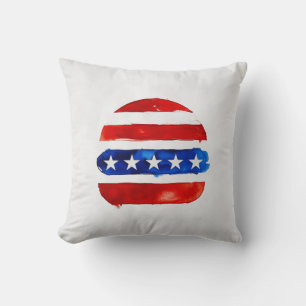 America Burger (White Painting No. 4) Cushion