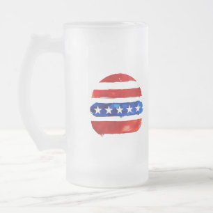 America Burger (White Painting No. 4) Frosted Glass Beer Mug