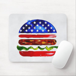 America Burger (White Painting No. 5) Mouse Mat