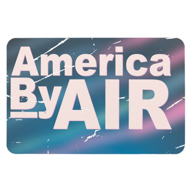 America By Air vintage travel poster Magnet (Horizontal)