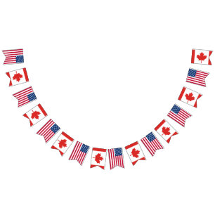 America Canada Wedding Bunting