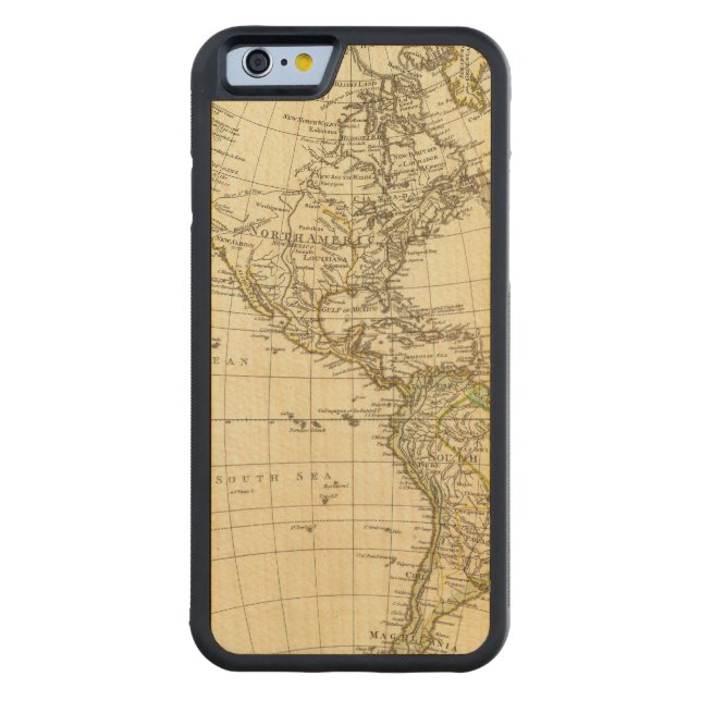 America Carved Wood iPhone Case (Back)