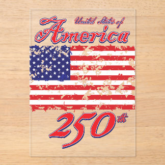 America Celebrates 250 years Acrylic Invitations