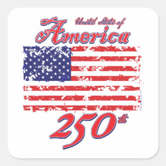 America Celebrates 250 years Square Sticker