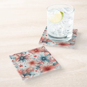 America Celebrates Glass Coaster