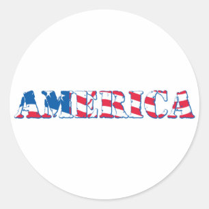 America Classic Round Sticker