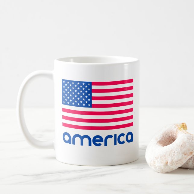 America Coffee Mug (With Donut)