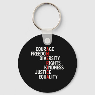 America Courage Freedom Diversity Rights Friendshi Key Ring