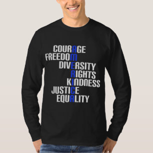 America Courage Freedom Equality Diversity Rights  T-Shirt