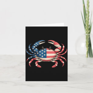 America Crab US Flag Seafood Card