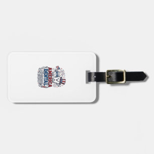 America Dental Squad Patriotic Tooth Vector Design Luggage Tag