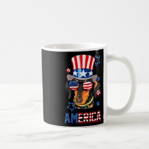America Dog Doxie 4th Of July Tee  Coffee Mug