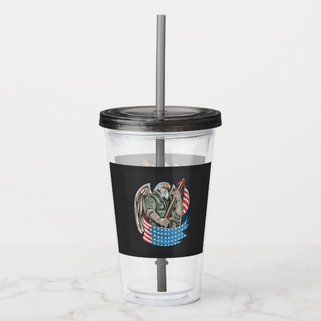 America Eagle     Acrylic Tumbler (Front)