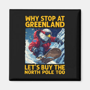 America Eagle Snowboarding In Greenland And North Magnet