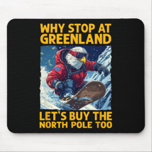America Eagle Snowboarding In Greenland And North  Mouse Mat