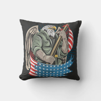 America Eagle  Throw Pillow
