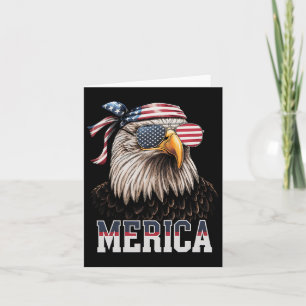 America Eagle Usa Flag 4th Of July Merica Gift  Card
