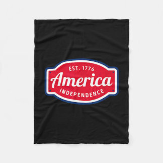 America est 1776 independence 4th of july fleece blanket