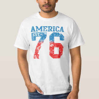 America Est 1776 Red White and Blue t shirt