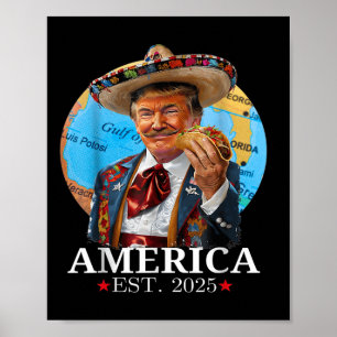 America Est 2025 Retro Vintage Beach Tee Poster