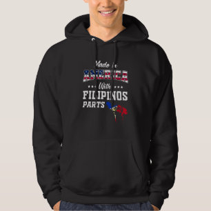 America Filipino Parts Philippine Map USA Flag Roo Hoodie
