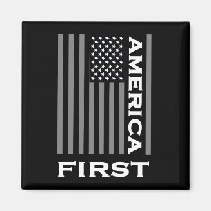 America First American Flag Love the USA Trump     Magnet