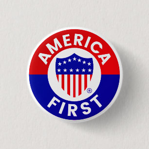 America First Committee Campaign Badge Button