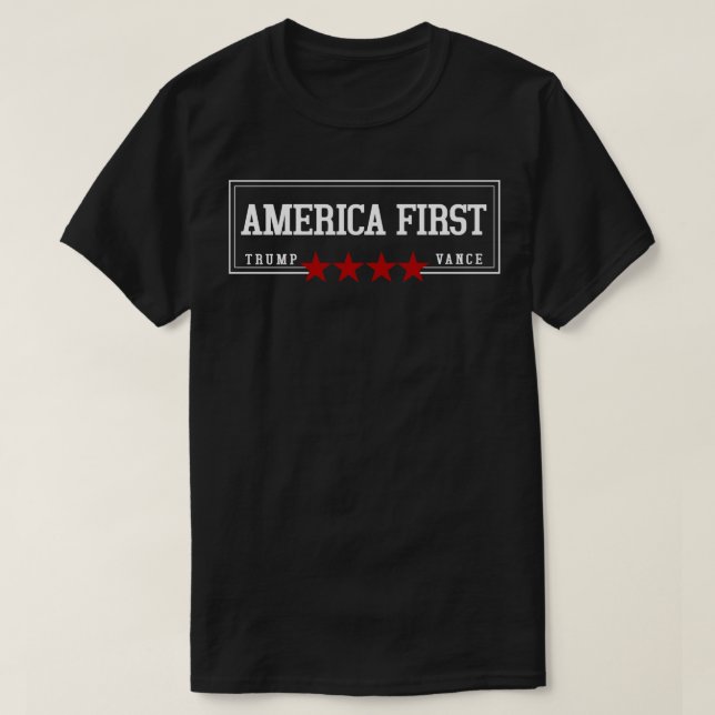 America First Donald Trump T-Shirt (Design Front)